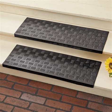 Textured Rubber Stair Treads - Set of 2 | Collections Etc.