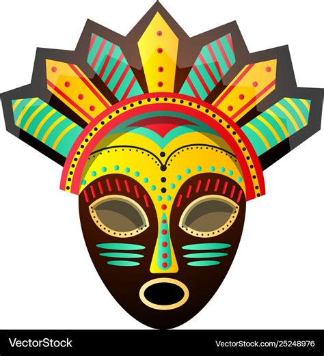 Simple Colorful African Masks