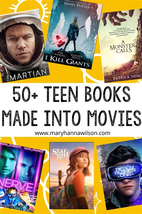 Over 50 Engaging Teen Books Made Into Movies - Mary Hanna Wilson