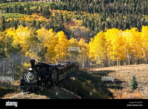 Cumbres & Toltec Railroad and Fall colors near Chama, New Mexico USA ...