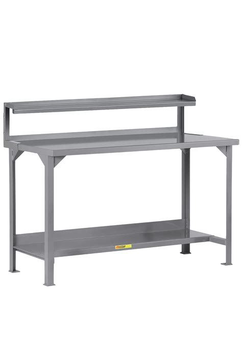 Little Giant Welded Steel Workbench with Riser Shelf 30 x 48 half-lower ...