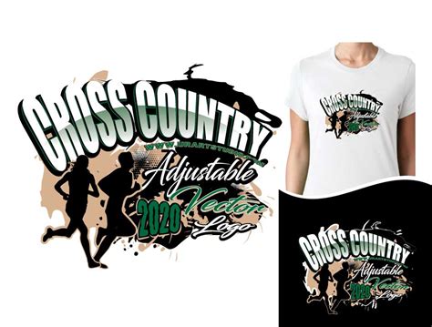 CROSS COUNTRY ADJUSTABLE VECTOR LOGO DESIGN FOR PRINT 0021 - UrArtStudio