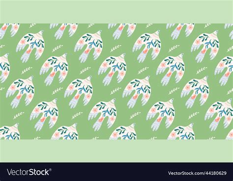 Doves of peace seamless pattern Royalty Free Vector Image