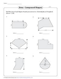 Area of Compound Shapes (Composite Shapes) Worksheets - Worksheets Library