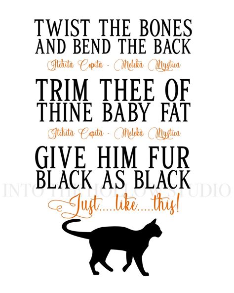 Binx the Cat Spell Sign Printable Download Art Print - Etsy