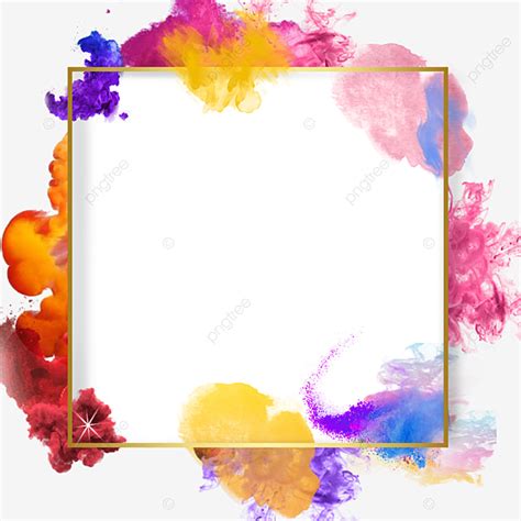 Creative Text Box PNG Transparent, Abstract Smoke Creative Colorful Border Frame Text Box Free ...