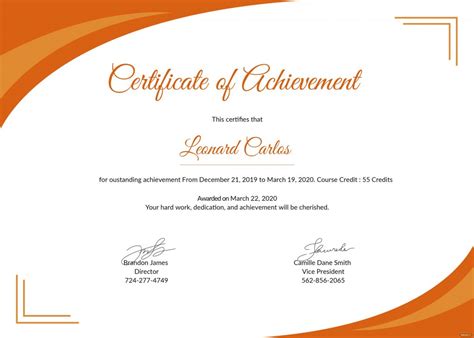 Certificate Of Accomplishment Template Free – Best Templates Ideas