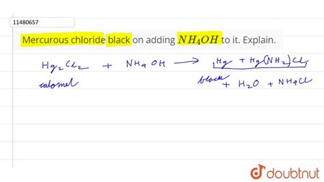 Mercurous chloride black on adding NH(4)OH to it. Explain.