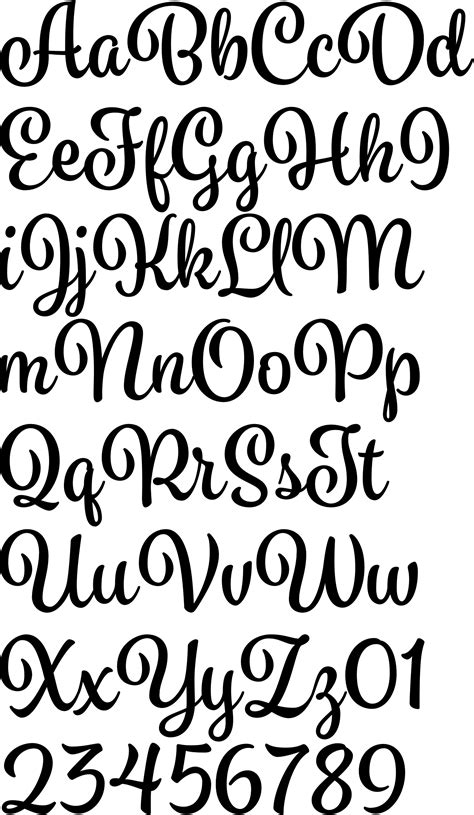 Printable Alphabet Hand Lettering Fonts