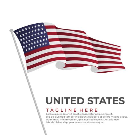 Template vector United States flag modern design 21898832 Vector Art at ...