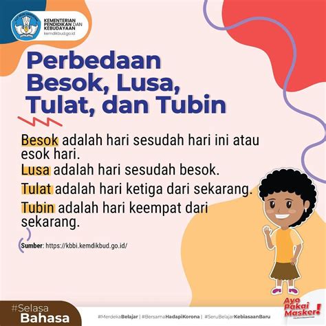 Perbedaan Besok, Lusa, Tulat dan Tubin – Selamat Datang di SMADATA