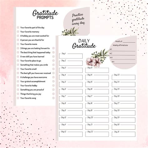 FREE Printable Gratitude Journal with Prompts! - Leap of Faith Crafting