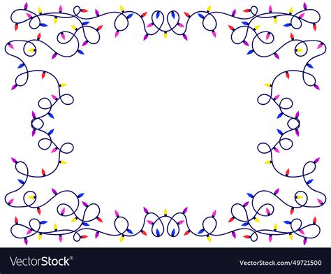 Christmas light frame festive Royalty Free Vector Image