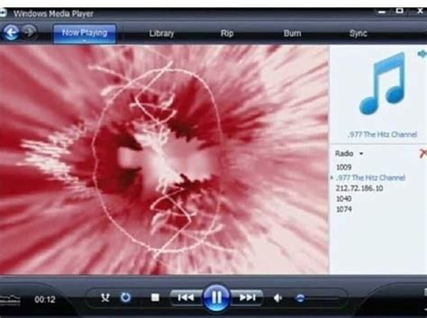 Windows music player. Watching as the colors, shapes, and lines went ...