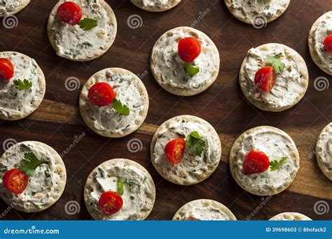 Cracker and Cheese Hors D Oeuvres Stock Image - Image of diet ...