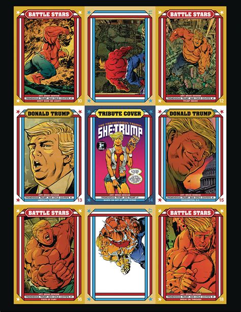 MAY181367 - TRUMP TRADING CARDS: UNCUT PROMO SHEET 2 - Previews World