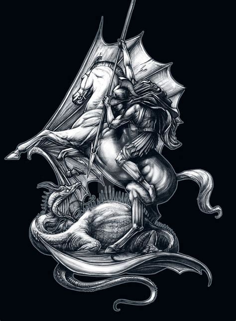 st george and the dragon by ESIC | Idee per tatuaggi, Tatuaggi avambraccio uomini, Primo tatuaggio