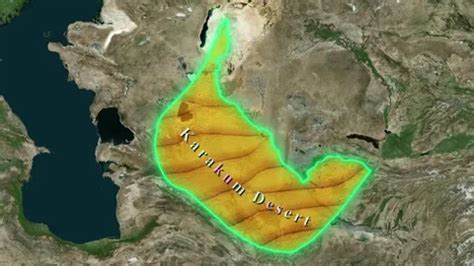 Karakum Desert Map | Stock Video | Pond5