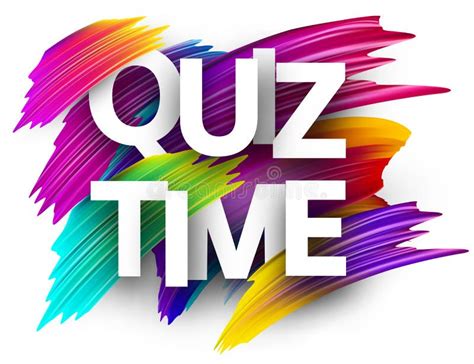 Quiz Time Poster with Colorful Confetti. Stock Vector - Illustration of poster, background ...