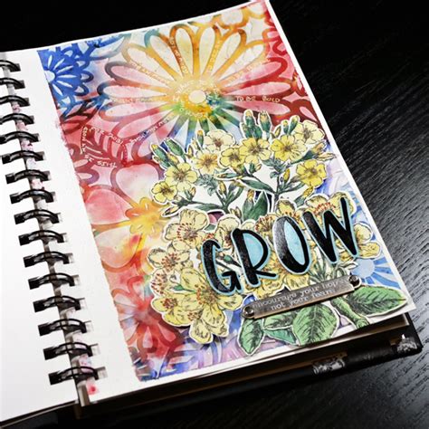 Mixed Media Art Journal Project “Grow” - Hop-A-Long Studio