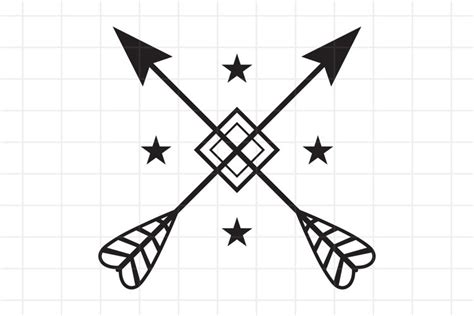 Crossed Arrows SVG, cutting file.