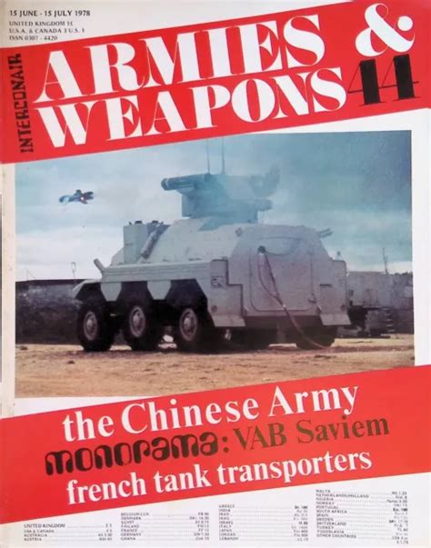 CHINESE ARMY FRENCH Tank Transporters VAB Saviem Armies & Weapons #44 1978 £12.31 - PicClick UK