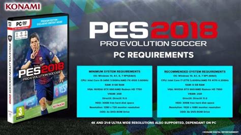 PES 2018 System Requirements Revealed For PC Users - Operation Sports