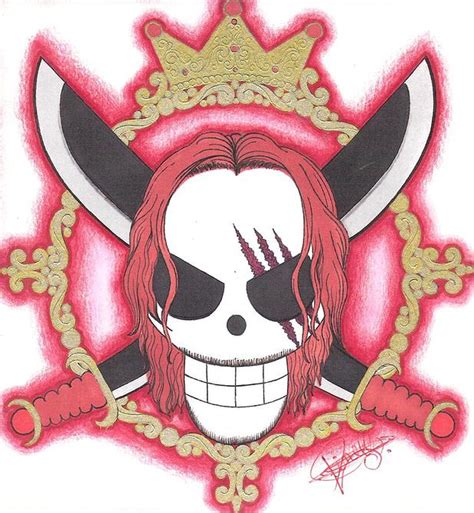 Shanks Pirate-Emblem. by LoLoOw | Bandeira pirata, Olhos de anime, Personagens de anime