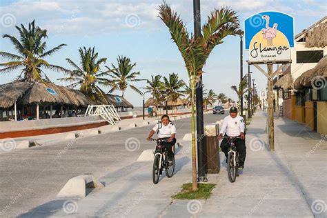 Mexican Police Patrol on Bikes in Progreso Near Merida, Yucatan, Mexico Editorial Image - Image ...