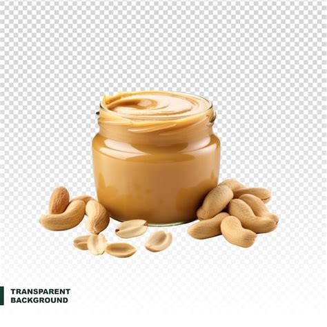 Premium PSD | Jar of peanut butter on transparent background