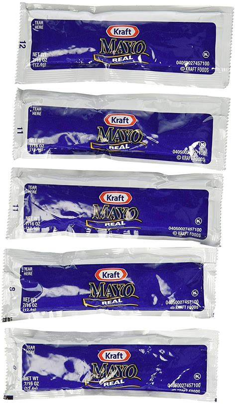 Kraft Real Mayonnaise Portion-Sized Condiment Packets, 0.44 Oz (100 Packets) - Walmart.com