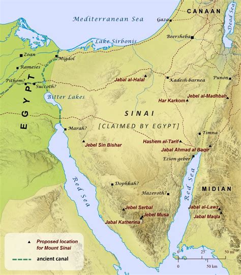 Proposed Locations for Mount Sinai – Bible Mapper Atlas