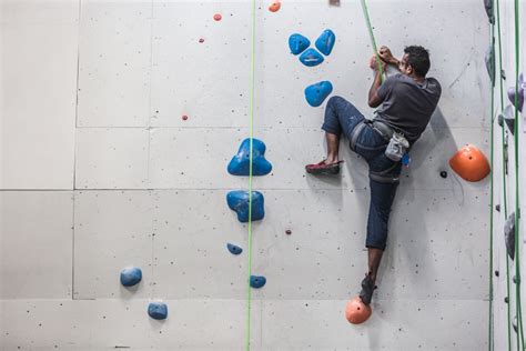 Rock Climbing Wall Royalty Free Photo