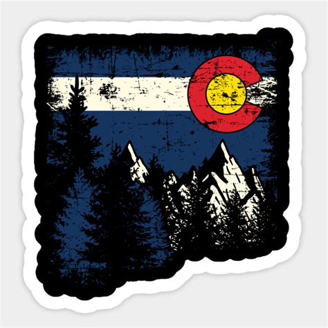 Colorado Flag Mountain' Cool Colorado Flag - Colorado - Sticker | TeePublic