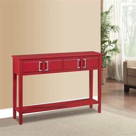 Pulaski Furniture Red Storage Console Table-DS-2171700-RD - The Home Depot
