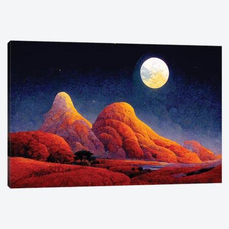 Moonlit Forest Canvas Wall Art by Mike Kiev | iCanvas