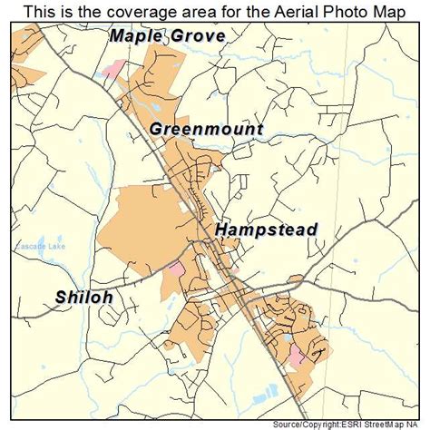 Aerial Photography Map of Hampstead, MD Maryland