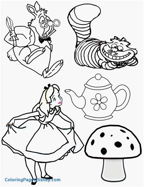 Alice In Wonderland Tea Party Coloring Pages at GetColorings.com | Free ...