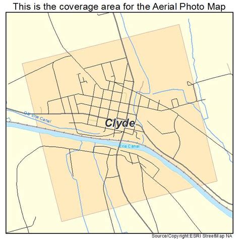 Aerial Photography Map of Clyde, NY New York