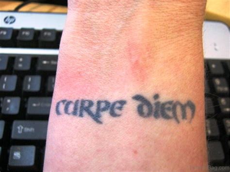 30 Fantastic Carpe Diem Tattoos On Wrist - Tattoo Designs – TattoosBag.com