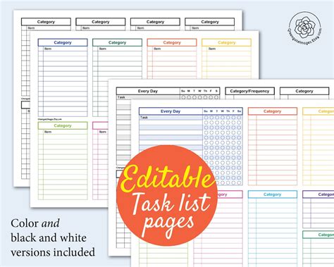 Editable Teen Checklist Printable Task List Instant E - vrogue.co