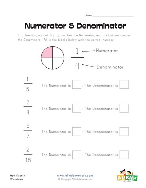 ️Numerator Denominator Worksheet Free Download| Goodimg.co