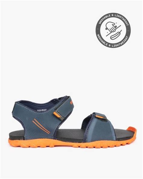 Buy Men Double-Strap Sandals with Velcro Fastening Online at Best ...