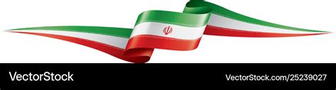 Iran flag on a white Royalty Free Vector Image