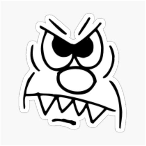 " grr emoji" Sticker for Sale by youssef1105 | Redbubble