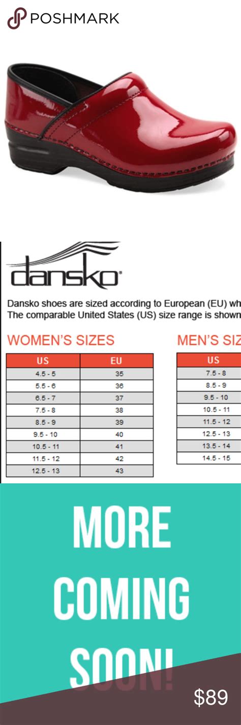 Dansko Shoes Size Conversion Chart