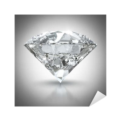 Sticker Luxury diamond isolated on white background with clipping path.. - PIXERS.US