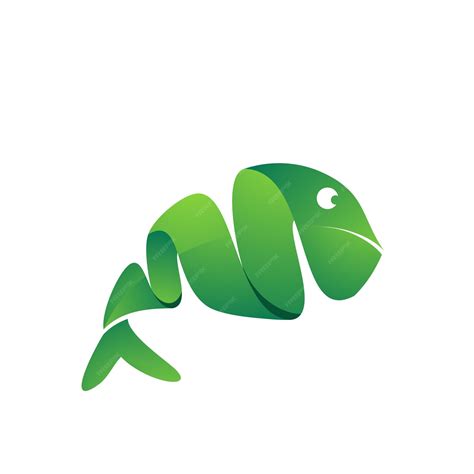 Premium Vector | Green fish logo design template