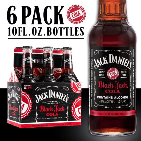 Jack Daniel's Country Cocktails Black Jack Cola, 6 Pack, 10 oz Bottles ...