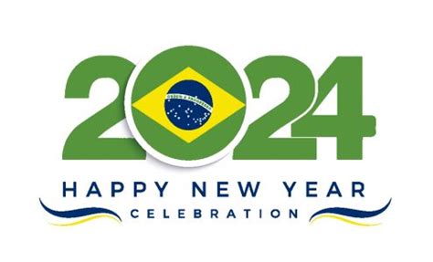 Feliz Ano Novo 2024 Brasil Ilustração Vetor EPS [download] - Designi